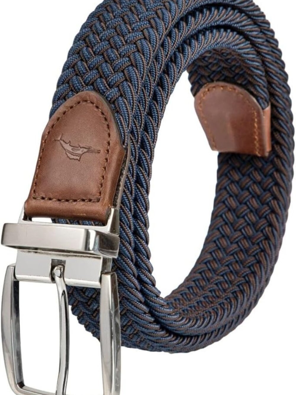 Tommy Men's Stretch Braided Reversible Leather Trim Belt | Navy | L/XL(38-42)
